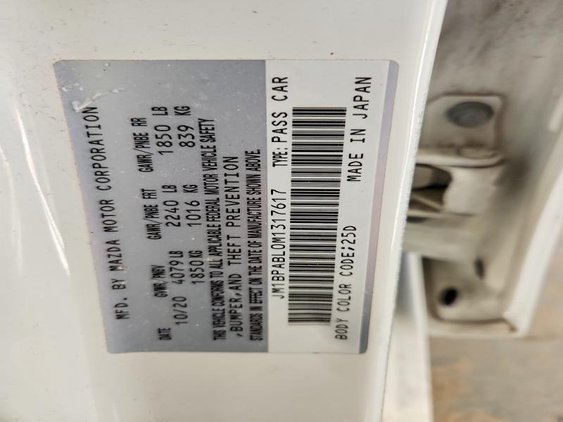 Aukcja sprzedaży 2021 Mazda 3, vin: JM1BPABL0M1317617, numer aukcji: 79431325