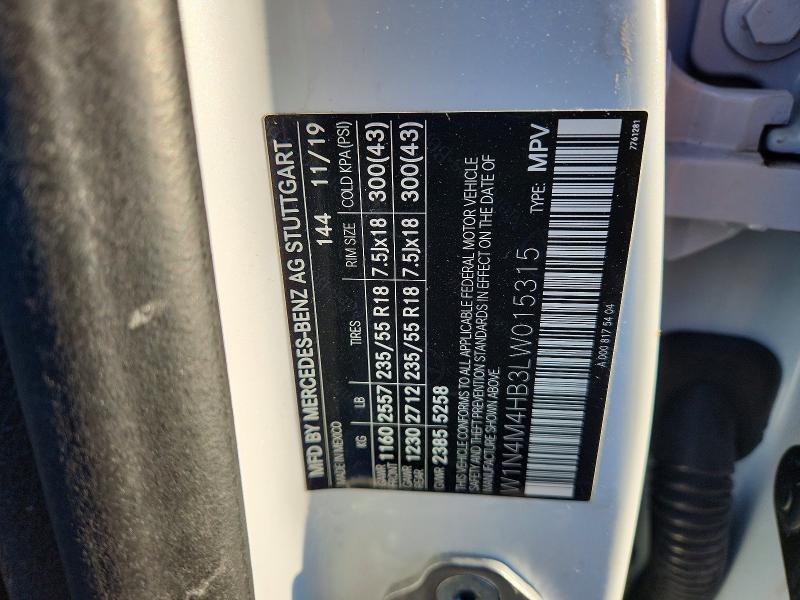 Aukcja sprzedaży 2020 Mercedes-benz Glb, vin: W1N4M4HB3LW015315, numer aukcji: 46417376