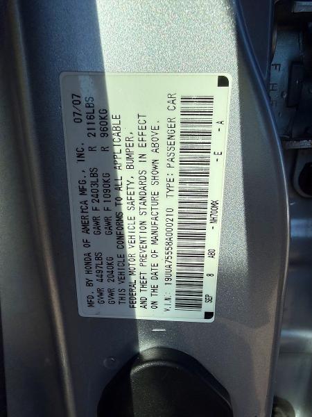 Aukcja sprzedaży 2008 Acura Tl, vin: 19UUA75558A000210, numer aukcji: 48026076