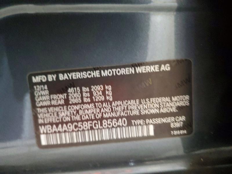 Aukcja sprzedaży 2015 Bmw 428, vin: WBA4A9C58FGL85640, numer aukcji: 46888446