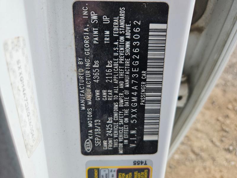 48267366 :رقم المزاد ، 5XXGM4A73EG263062 vin ، 2014 Kia Optima مزاد بيع