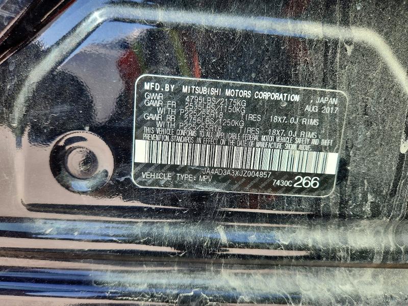 47043906 :رقم المزاد ، JA4AD3A3XJZ004857 vin ، 2018 Mitsubishi Outlander مزاد بيع