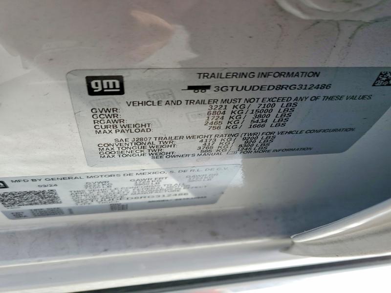 Продажа на аукционе авто 2024 Gmc Sierra, vin: 3GTUUDED8RG312486, номер лота: 47400226
