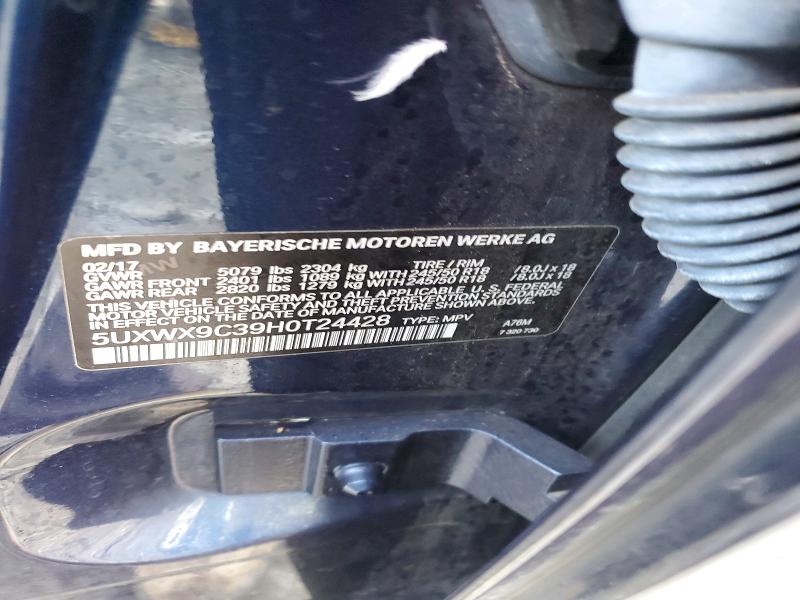 Продажа на аукционе авто 2017 Bmw X3, vin: 5UXWX9C39H0T24428, номер лота: 46095736