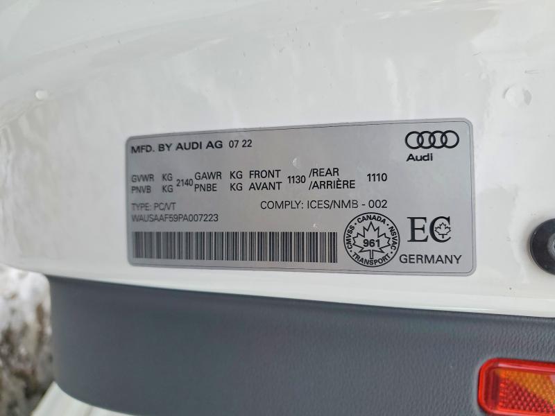 45663946 :رقم المزاد ، WAUSAAF59PA007223 vin ، 2023 Audi A5 مزاد بيع