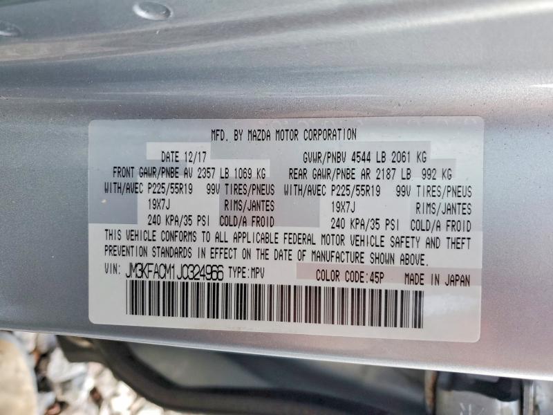 Aukcja sprzedaży 2018 Mazda Cx-5, vin: JM3KFACM1J0324966, numer aukcji: 46685436