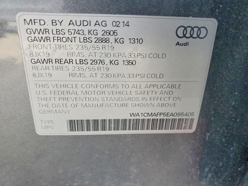 45590326 :رقم المزاد ، WA1CMAFP5EA095405 vin ، 2014 Audi Q5 مزاد بيع
