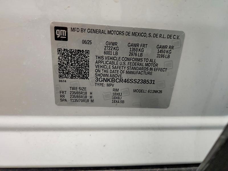 Продажа на аукционе авто 2025 Chevrolet Blazer, vin: 3GNKBCR46SS238531, номер лота: 46212556