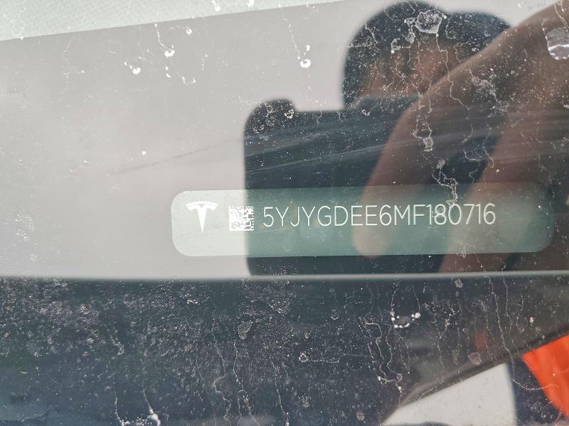 Продаж на аукціоні авто 2021 Tesla Model Y, vin: 5YJYGDEE6MF180716, номер лоту: 41617796