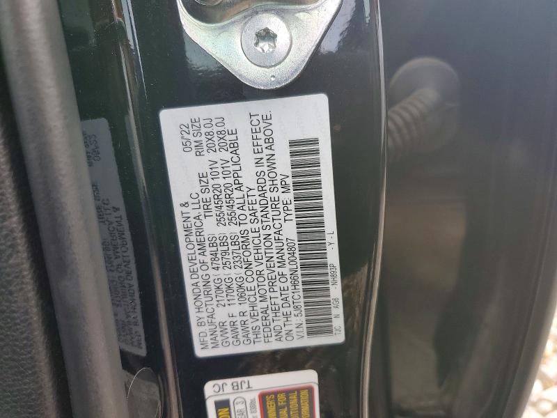 79393615 :رقم المزاد ، 5J8TC1H66NL004807 vin ، 2022 Acura Rdx مزاد بيع