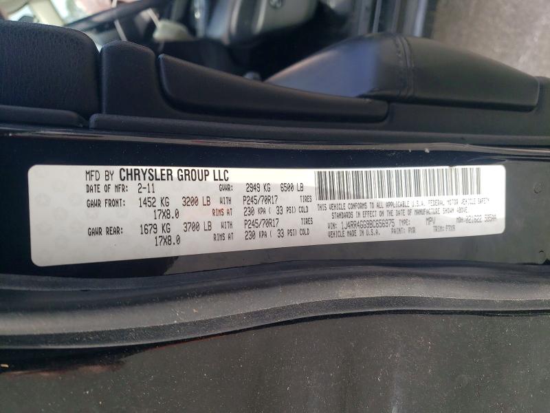 47370786 :رقم المزاد ، 1J4RR4GG9BC656975 vin ، 2011 Jeep Grand Cherokee مزاد بيع