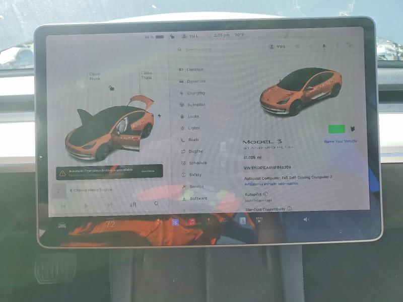Aukcja sprzedaży 2021 Tesla Model 3, vin: 5YJ3E1EA9MF848309, numer aukcji: 41920106