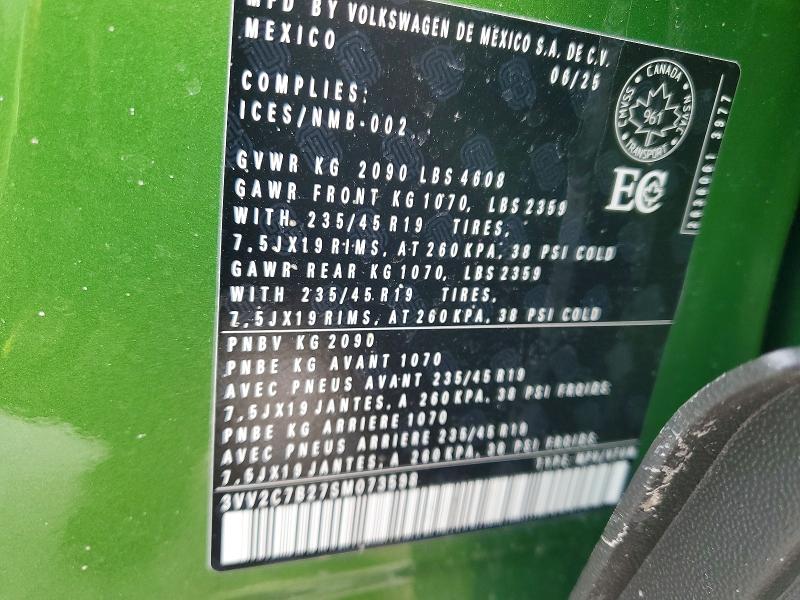 Aukcja sprzedaży 2025 Volkswagen Taos, vin: 3VV2C7B27SM073598, numer aukcji: 79833195