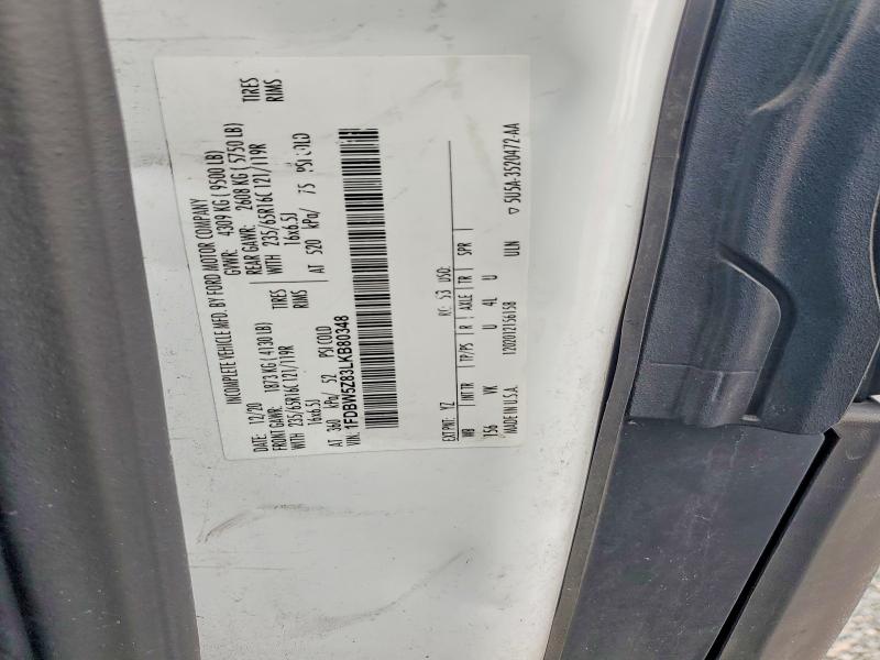 Продажа на аукционе авто 2020 Ford Transit, vin: 1FDBW5Z83LKB80348, номер лота: 79990055