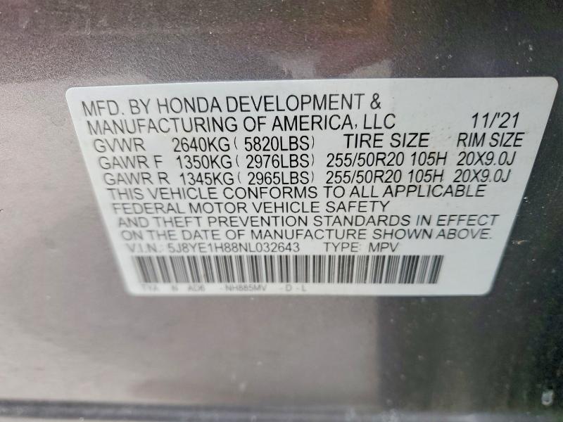 Aukcja sprzedaży 2022 Acura Mdx, vin: 5J8YE1H88NL032643, numer aukcji: 46190406