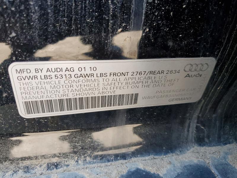 Aukcja sprzedaży 2010 Audi A6, vin: WAUFGAFB3AN055032, numer aukcji: 47126606