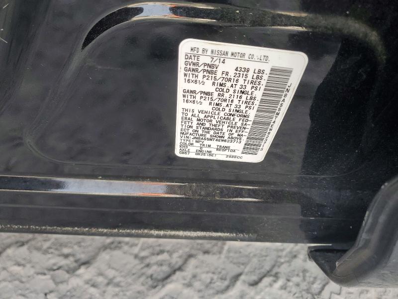 2014 Nissan Rogue Select მანქანა იყიდება აუქციონზე, vin: JN8AS5MT4EW623713, აუქციონის ნომერი: 46095096