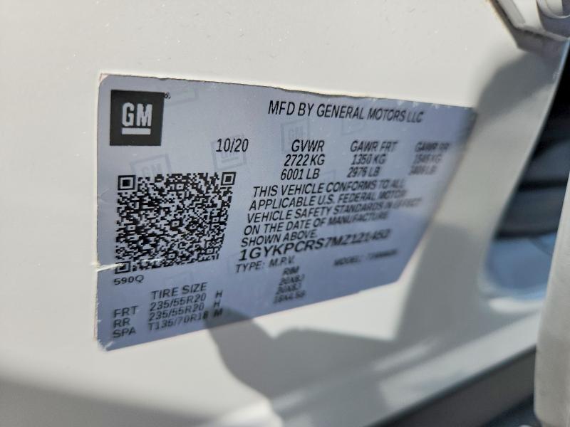 Aukcja sprzedaży 2021 Cadillac Xt6, vin: 1GYKPCRS7MZ121453, numer aukcji: 45846496