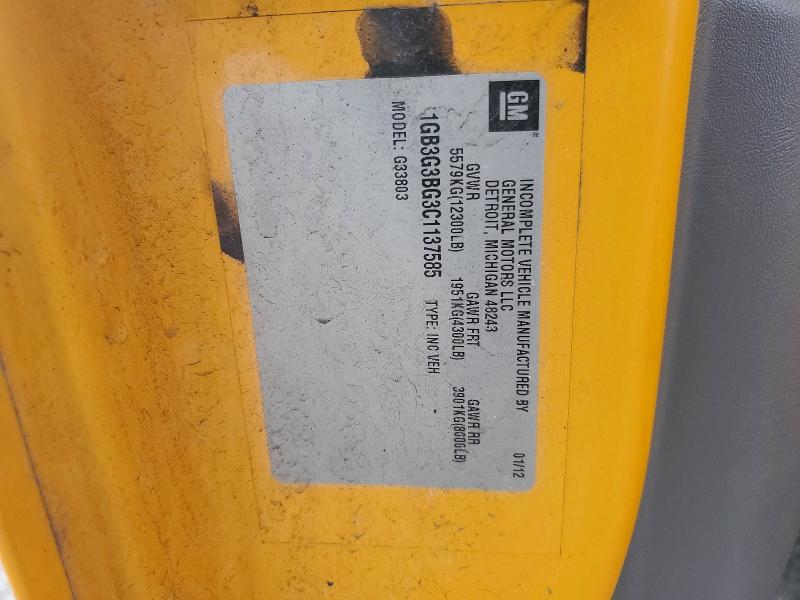 Продаж на аукціоні авто 2012 Chev Express Ca, vin: 1GB3G3BG3C1137585, номер лоту: 47119356