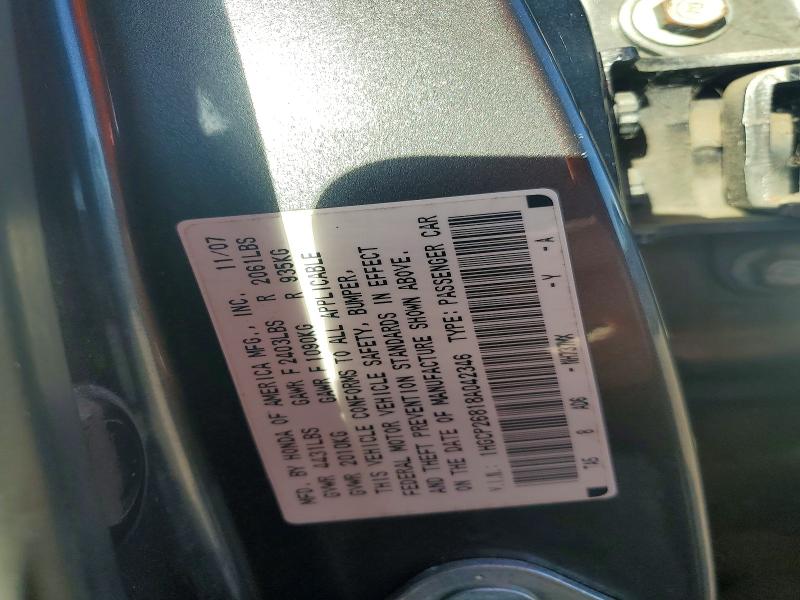 Aukcja sprzedaży 2008 Honda Accord, vin: 1HGCP26818A042346, numer aukcji: 45520996