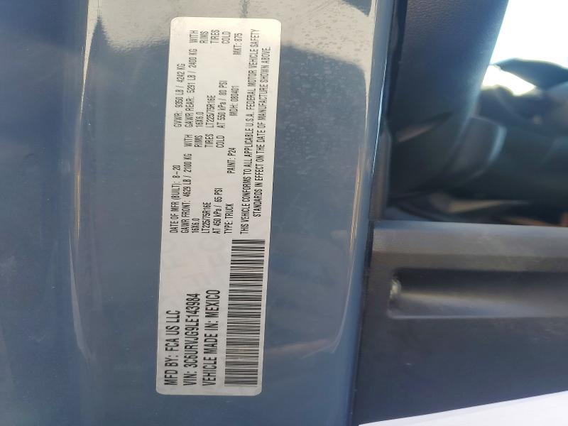 Aukcja sprzedaży 2020 Ram Promaster 3500, vin: 3C6URVJG9LE143984, numer aukcji: 79911535