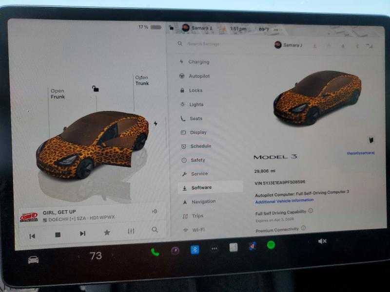 Aukcja sprzedaży 2023 Tesla Model 3, vin: 5YJ3E1EA9PF508596, numer aukcji: 47074366