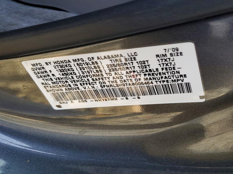 Продажа на аукционе авто 2010 Honda Odyssey, vin: 5FNRL3H97AB006464, номер лота: 48211866