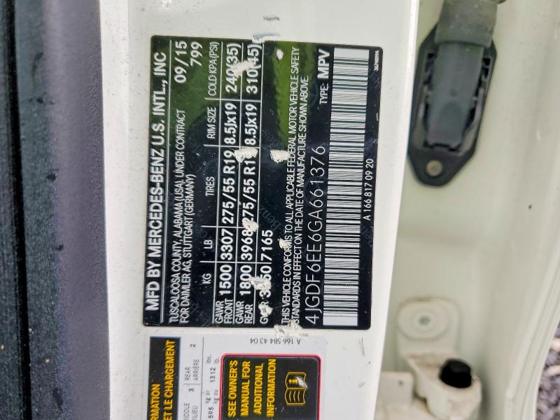Aukcja sprzedaży 2016 Mercedes-benz Gl, vin: 4JGDF6EE6GA661376, numer aukcji: 79656235