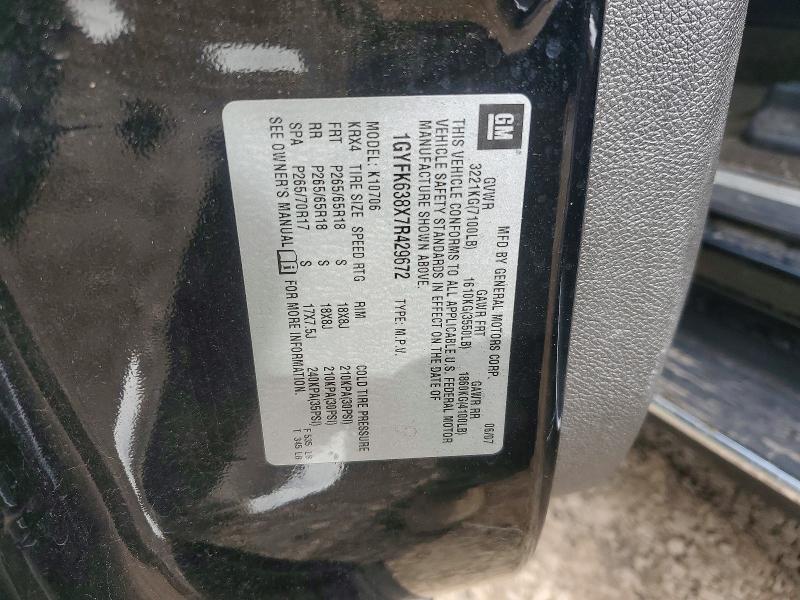 78343355 :رقم المزاد ، 1GYFK638X7R429672 vin ، 2007 Cadillac Escalade مزاد بيع