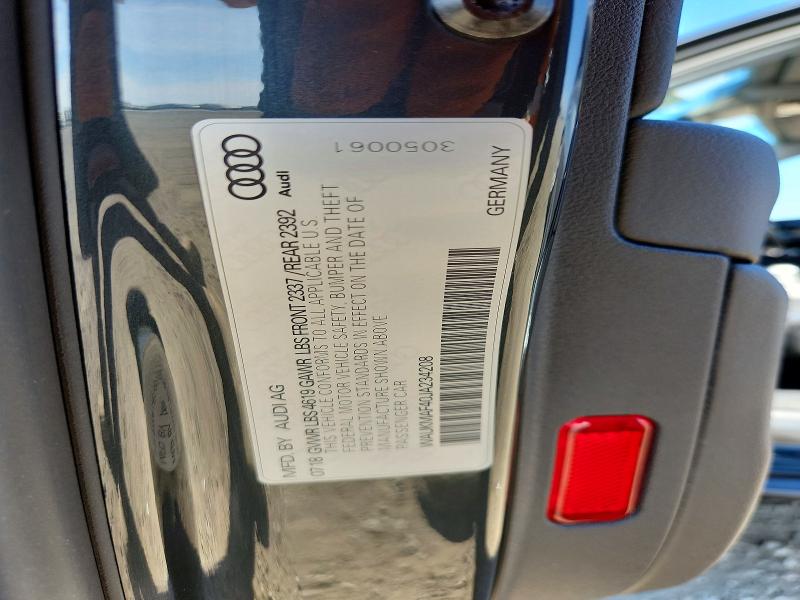 Aukcja sprzedaży 2018 Audi A4, vin: WAUKMAF40JA234208, numer aukcji: 47597276