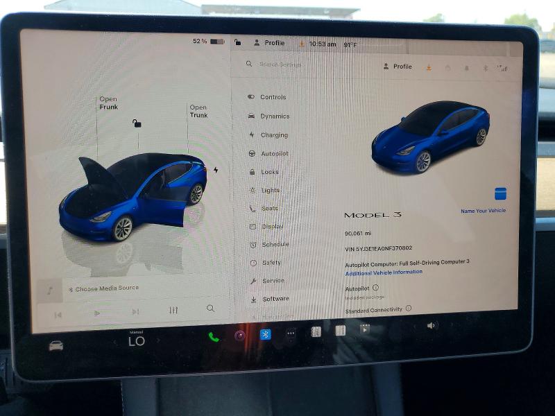 Продажа на аукционе авто 2022 Tesla Model 3, vin: 5YJ3E1EA0NF370802, номер лота: 46378626