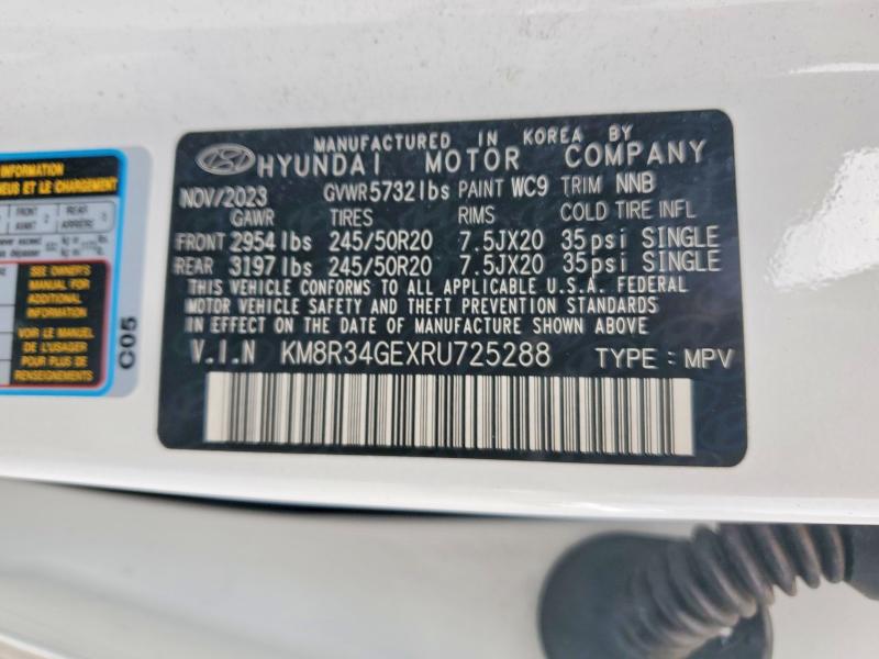 Aukcja sprzedaży 2024 Hyundai Palisade, vin: KM8R34GEXRU725288, numer aukcji: 41986106