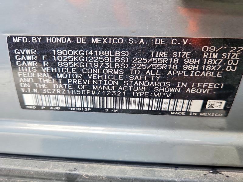 Продаж на аукціоні авто 2023 Honda Hr-v, vin: 3CZRZ1H50PM712321, номер лоту: 47694996