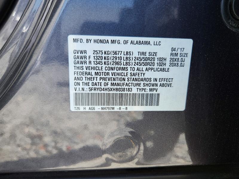 Продажа на аукционе авто 2017 Acura Mdx, vin: 5FRYD4H5XHB038183, номер лота: 79852785