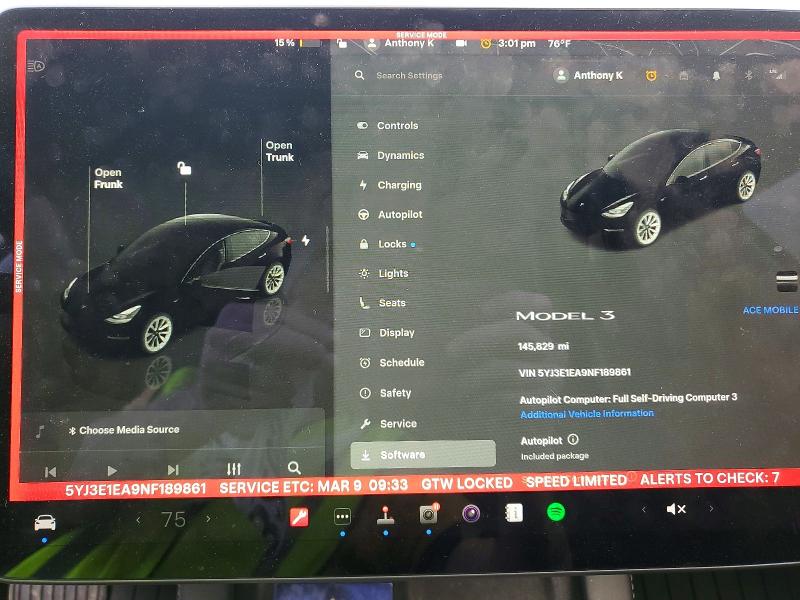 Продажа на аукционе авто 2022 Tesla Model 3, vin: 5YJ3E1EA9NF189861, номер лота: 78253265