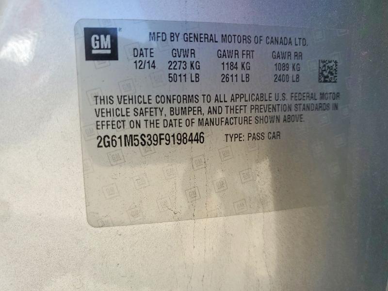 46567906 :رقم المزاد ، 2G61M5S39F9198446 vin ، 2015 Cadillac Xts مزاد بيع
