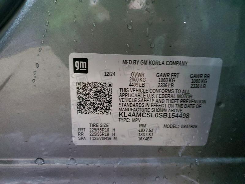 2025 Buick Encore Gx მანქანა იყიდება აუქციონზე, vin: KL4AMCSL0SB154498, აუქციონის ნომერი: 48338506