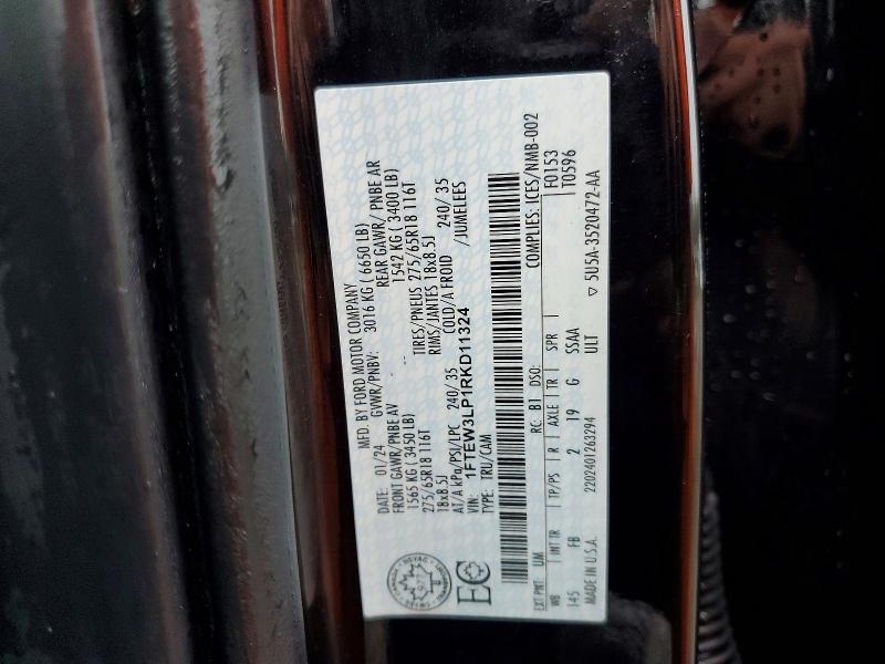 Продажа на аукционе авто 2024 Ford F150, vin: 1FTEW3LP1RKD11324, номер лота: 41886446