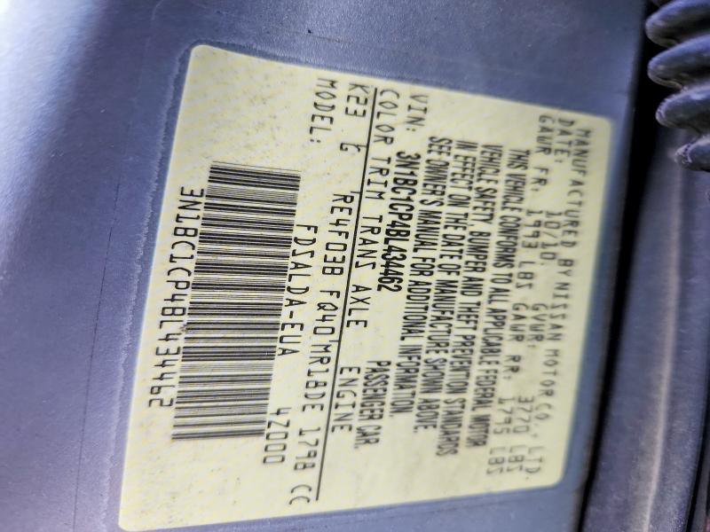 46379856 :رقم المزاد ، 3N1BC1CP4BL434462 vin ، 2011 Nissan Versa مزاد بيع