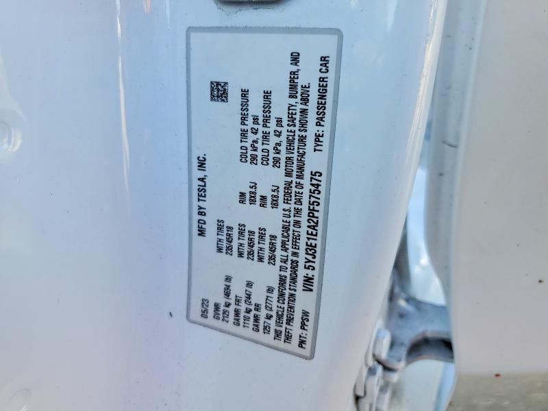 Aukcja sprzedaży 2023 Tesla Model 3, vin: 5YJ3E1EA2PF575475, numer aukcji: 45488606
