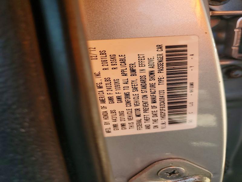 Aukcja sprzedaży 2012 Honda Accord, vin: 1HGCP2F83CA094120, numer aukcji: 46712216