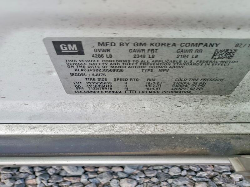 Продаж на аукціоні авто 2018 Buick Encore, vin: KL4CJASB2JB509036, номер лоту: 46857436