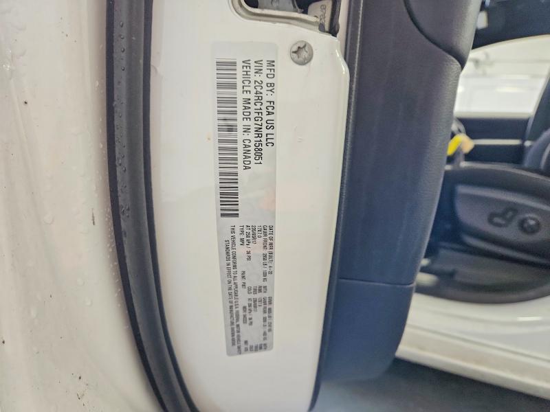 76000335 :رقم المزاد ، 2C4RC1FG7NR158051 vin ، 2022 Chrysler Pacifica مزاد بيع