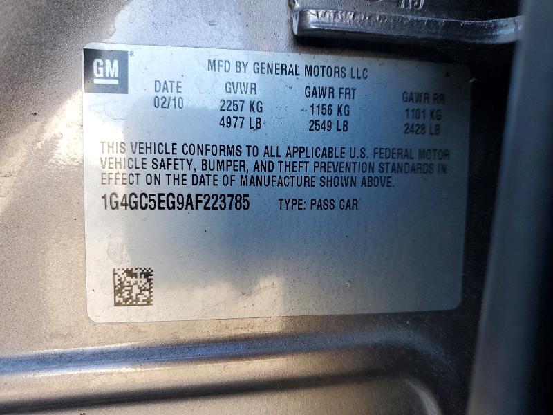 Aukcja sprzedaży 2010 Buick Lacrosse, vin: 1G4GC5EG9AF223785, numer aukcji: 46291956