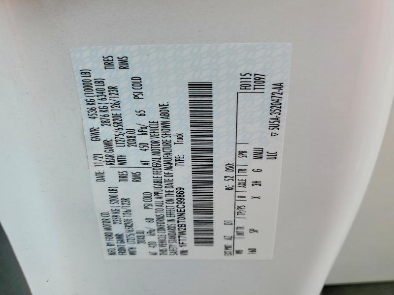 Продажа на аукционе авто 2022 Ford F250, vin: 1FT7W2BT0NEC99869, номер лота: 79599185