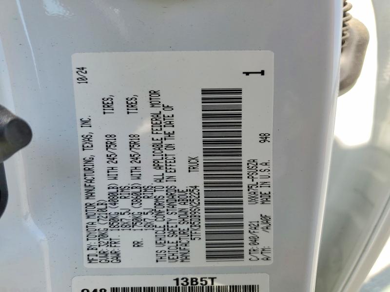 Aukcja sprzedaży 2025 Toyota Tundra, vin: 5TFKB5DB9SX252254, numer aukcji: 47719916