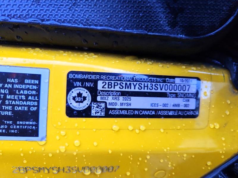 Продаж на аукціоні авто 2025 Ski Doo 850 Mxz Xrs 137 1.25, vin: 2BPSMYSH3SV000007, номер лоту: 45529706