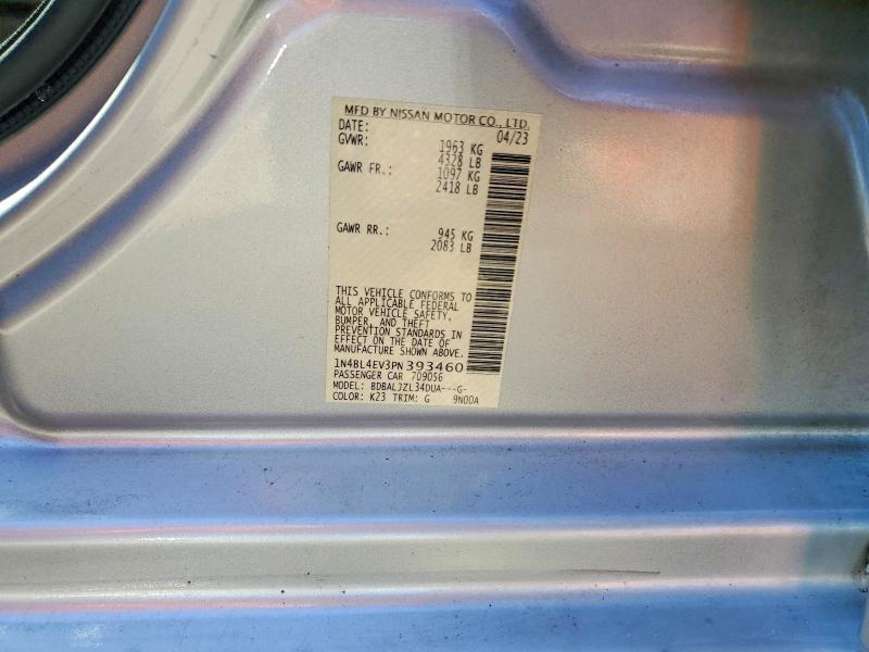 Продаж на аукціоні авто 2023 Nissan Altima, vin: 1N4BL4EV3PN393460, номер лоту: 46409406