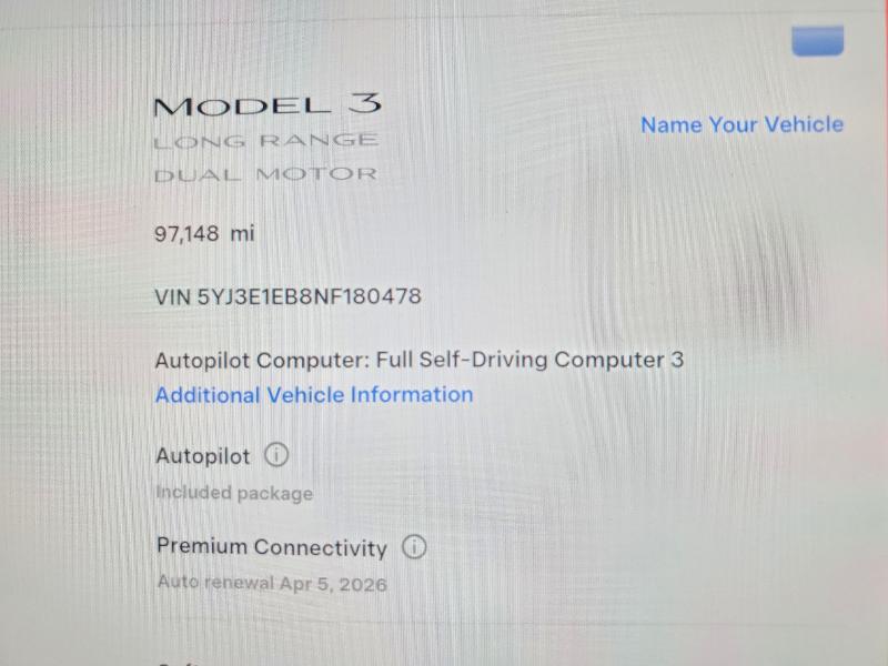 Aukcja sprzedaży 2022 Tesla Model 3, vin: 5YJ3E1EB8NF180478, numer aukcji: 46347976