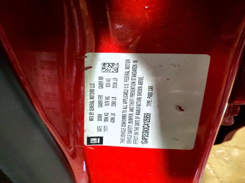 41956816 :رقم المزاد ، 1G4PS5SKXC4126959 vin ، 2012 Buick Verano مزاد بيع